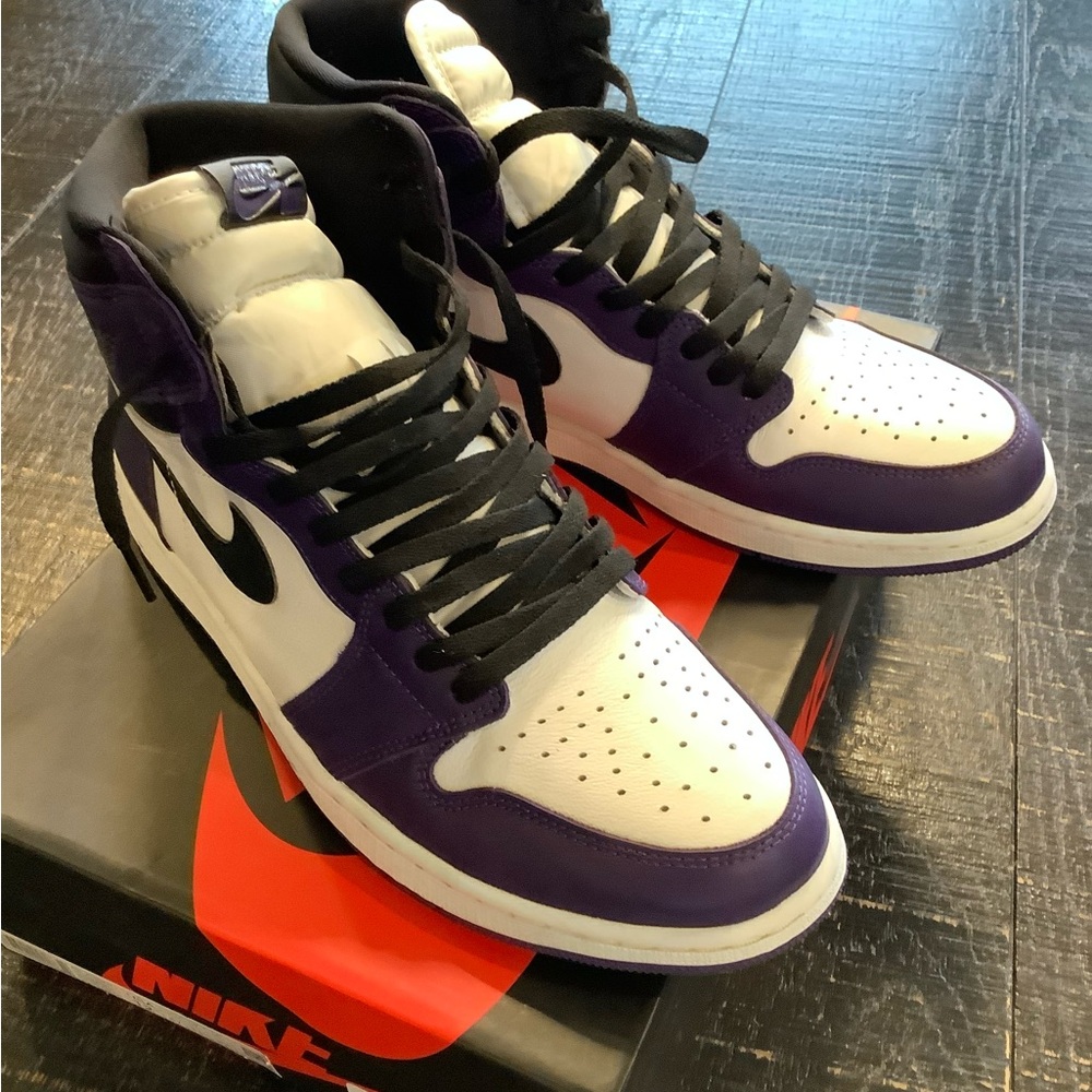 NIKE AIR JORDAN 1 RETRO HIGH OG 'COURT PURPLE 2.0' – SIZE US 12.5 M